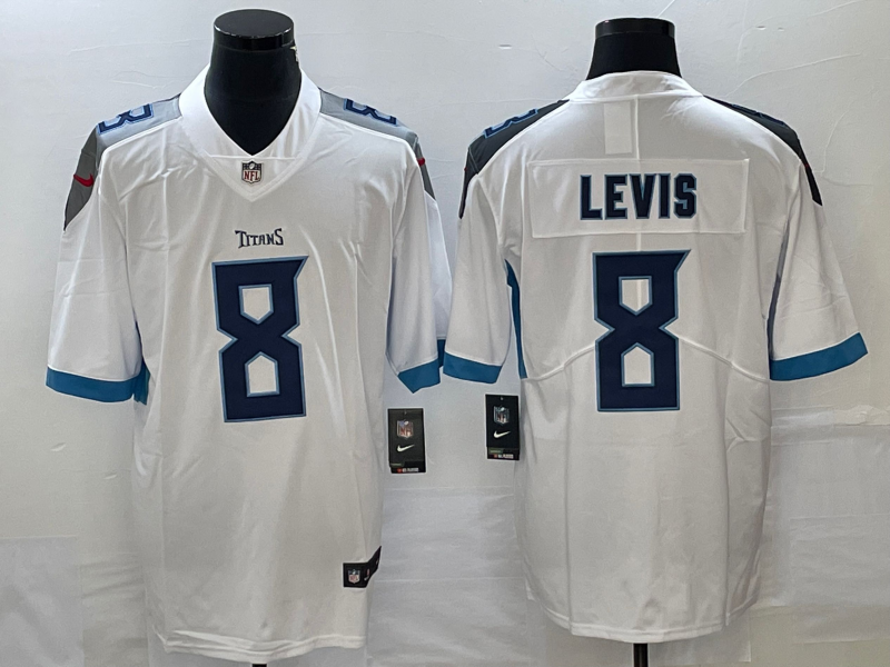 Men's Tennessee Titans Will Levis #8 White Jersey